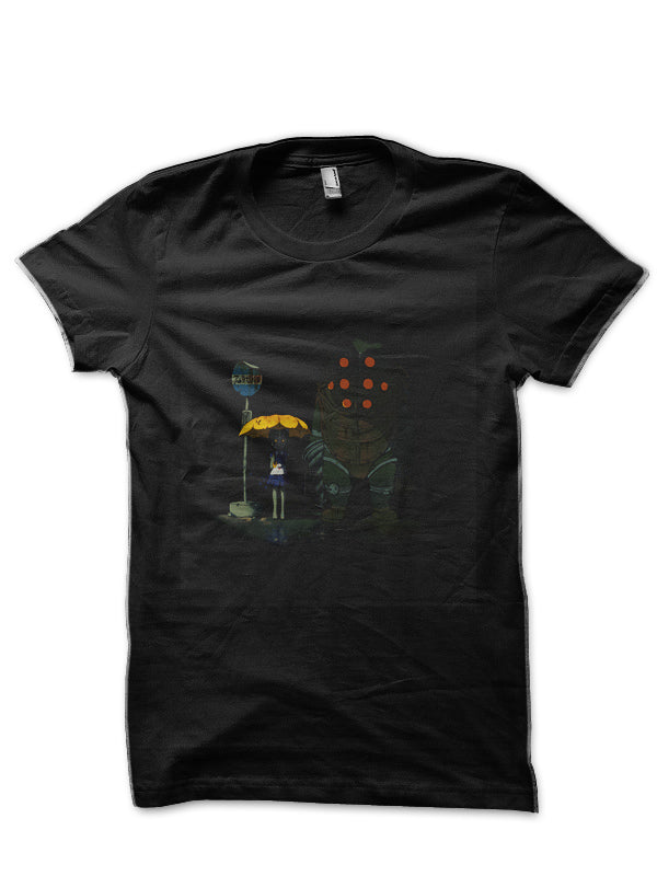 Bioshock Big Friend Black Half Sleeve T-Shirt