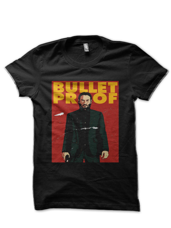 Bullet Proof Black Half Sleeve T-Shirt