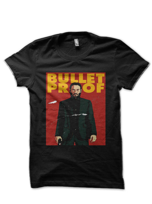 Bullet Proof Black Half Sleeve T-Shirt