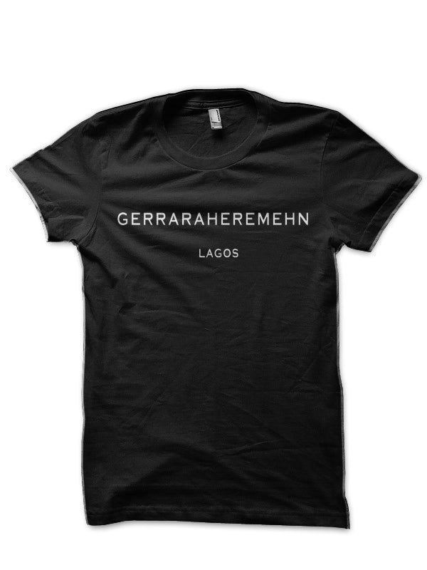 Gerraraheremehnâ€ X Givenchy Paris Black Half Sleeve T-Shirt