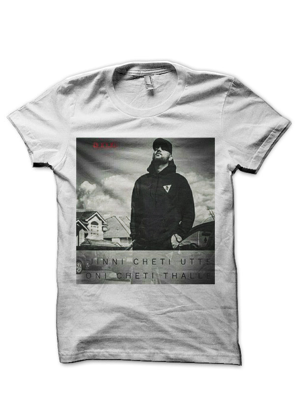 Karan Aujla White Half Sleeve T-Shirt