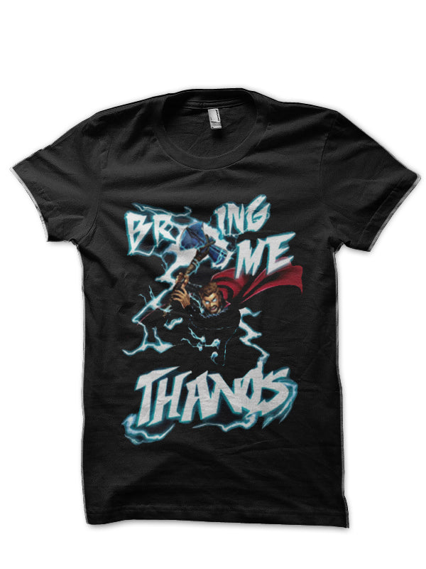 Bring Me Thanos Half Sleeve Black T-Shirt