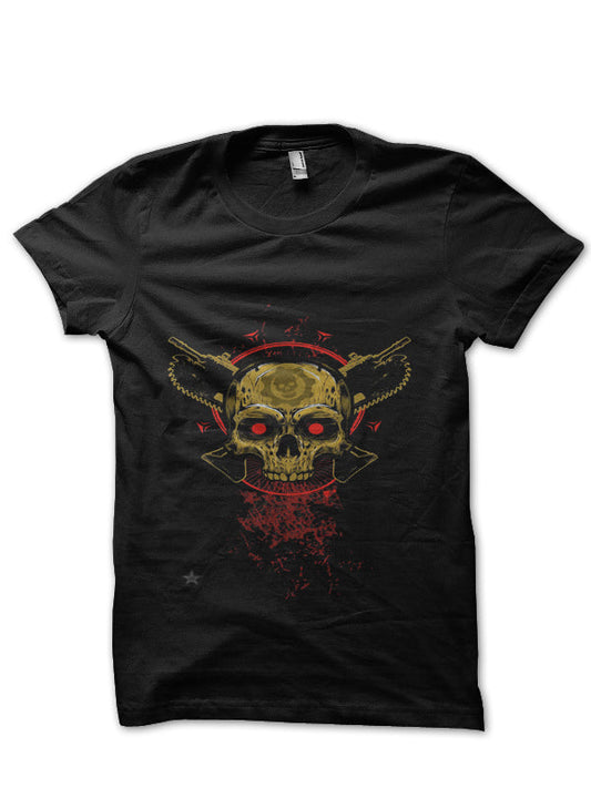 Gears of war Black Half Sleeve T-Shirt Style002