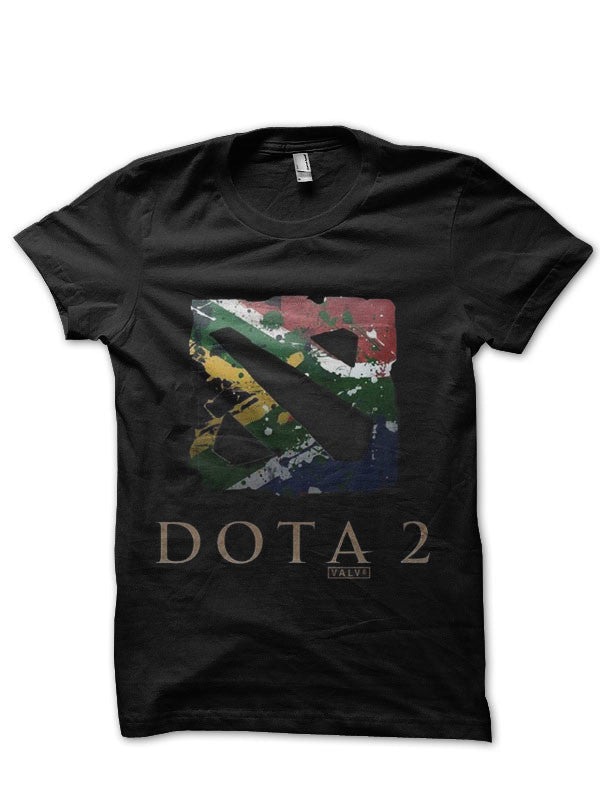 Canadian New Flag Dota 2 Black T-Shirt